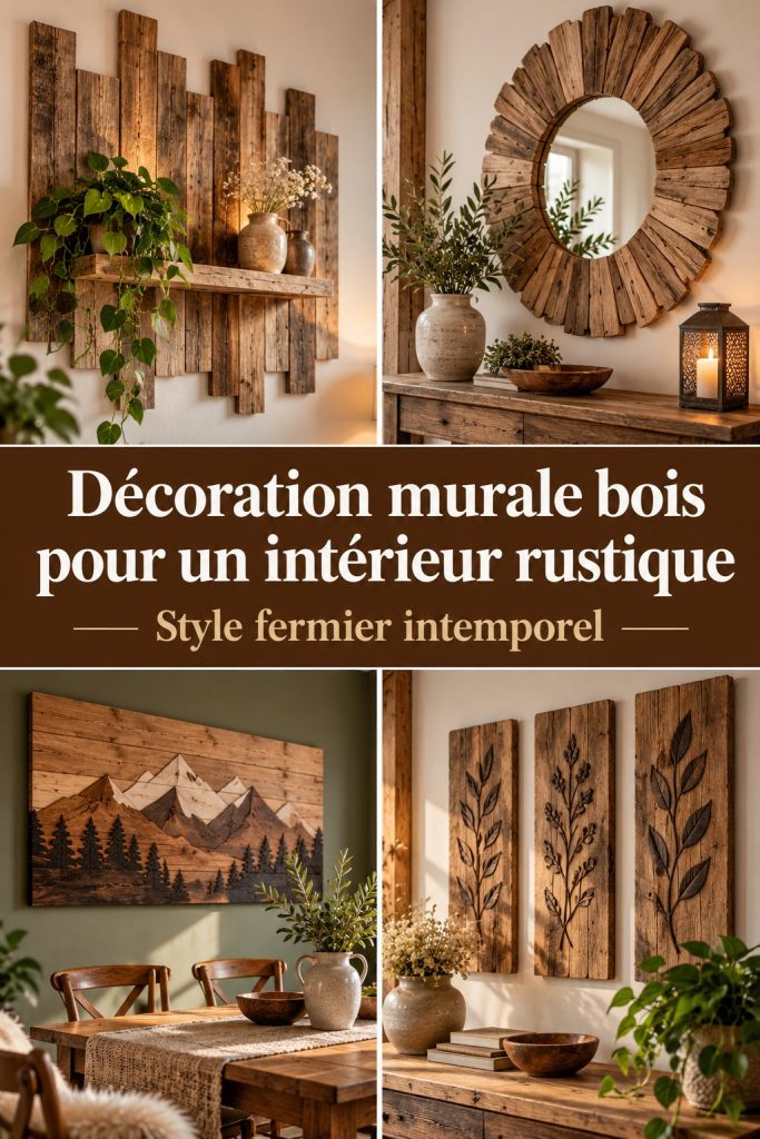 Décoration murale en bois pour un intérieur rustique