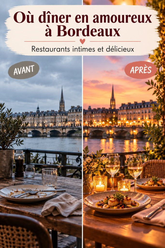 Restaurant romantique à Bordeaux avec une ambiance chaleureuse.