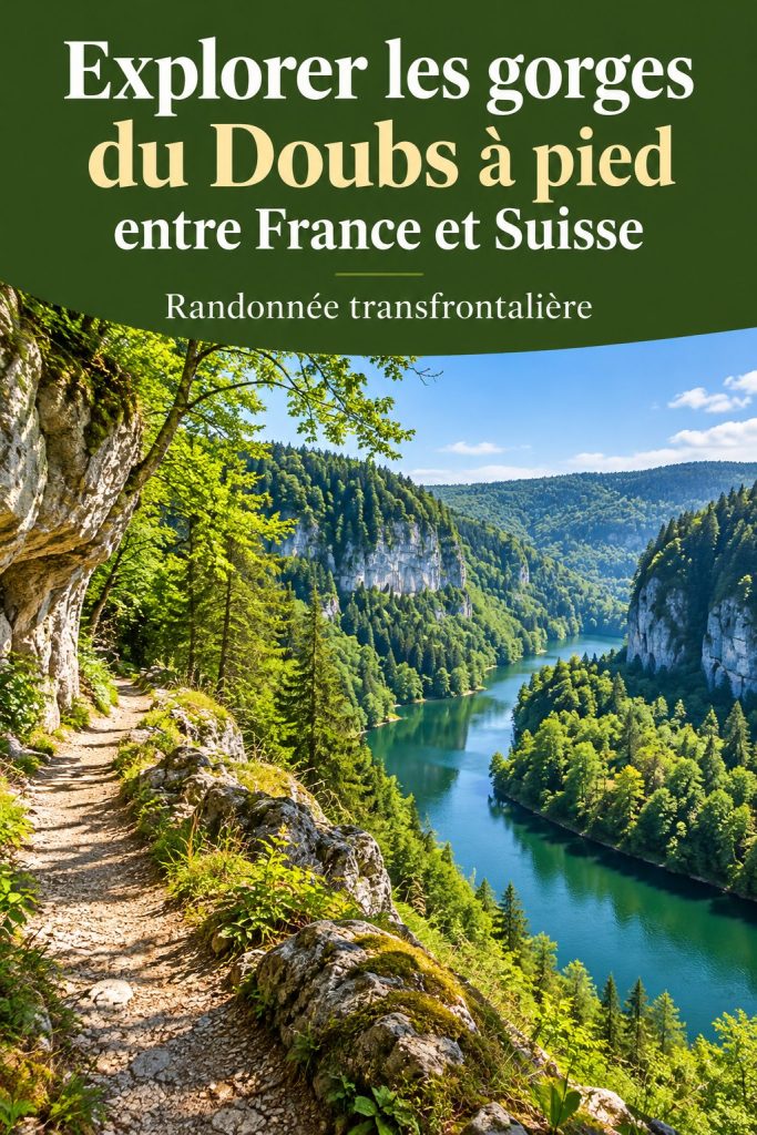Vues panoramiques des gorges du Doubs entre France et Suisse